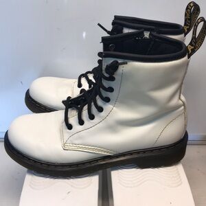 Dr. Martens Kids White and Black Boots